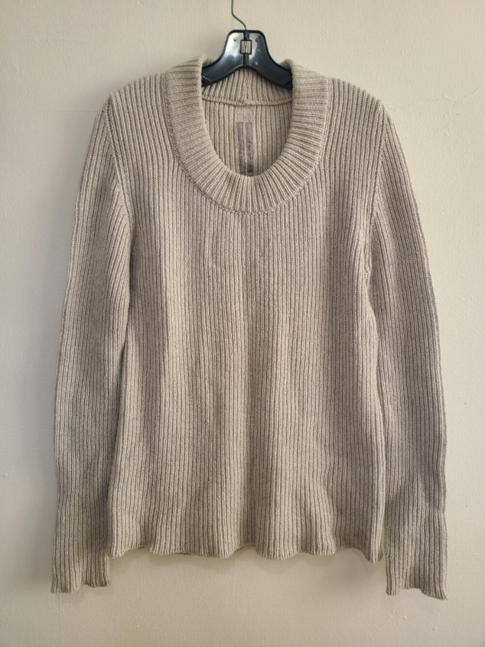 Rick Owens Men's Cashmere Blend Sweater size S Oyster Gray